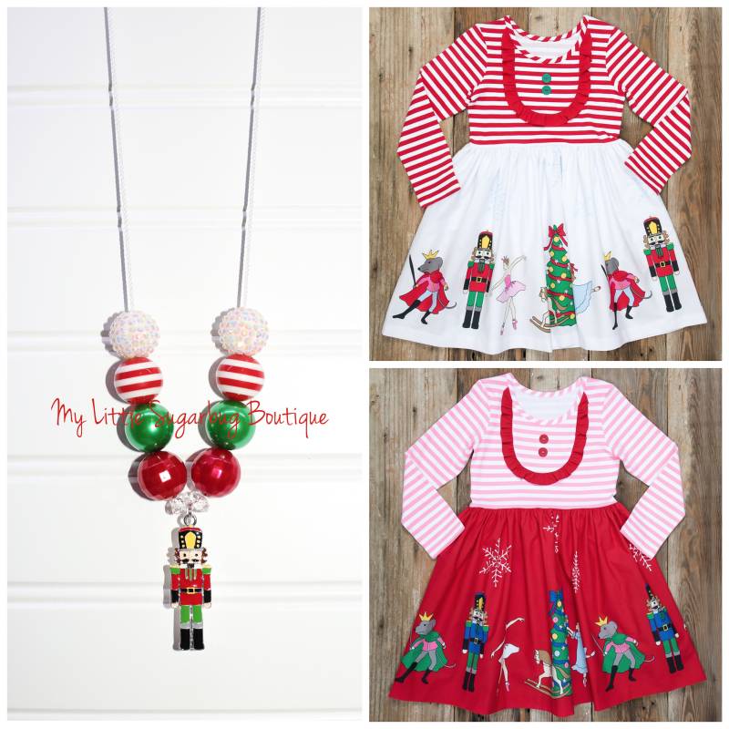 Weihnachten Nussknacker Kordel Halskette-M2M Eleanor Rose Weihnachtsparade Überraschung-Nussknacker Halskette-Baby-Kleinkind-Mädchen-Frauen von MyLittleSugarbugBtq