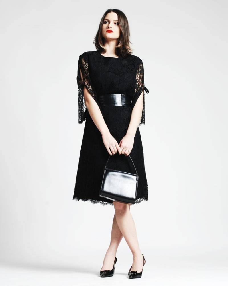 Schwarze Spitze Kleid, 60Er Jahre 1960Er Vintage, Vintage Elegantes Mode, Schwarzes Größe Medium von MyLoftVintage