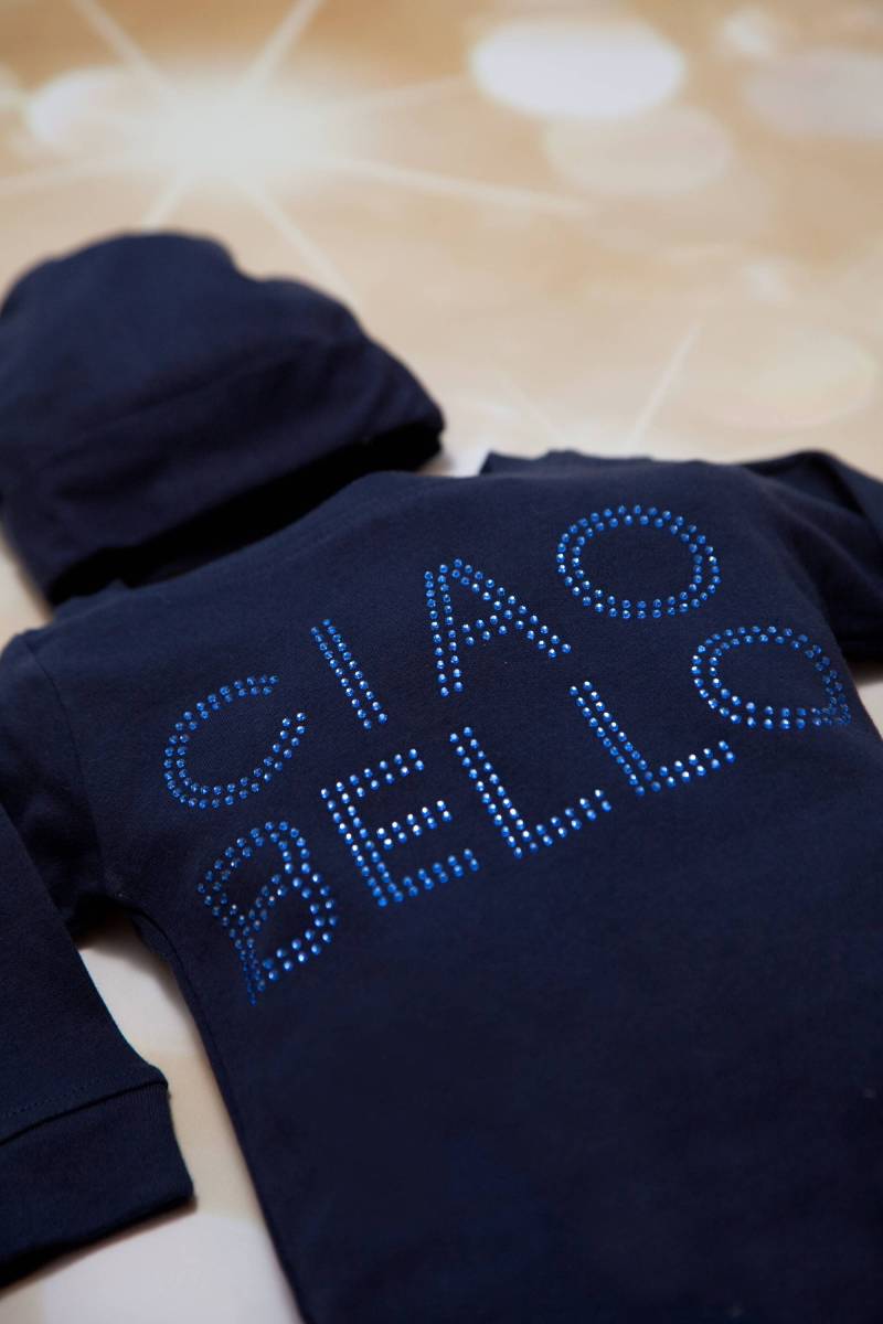 Ciao Bello Infant Baby Boy Layette Navy Strampler-Set Baby-Strampler Aus Baumwolle Mit in Sapphine-Strasssteinen von MyLolliflopsLLC