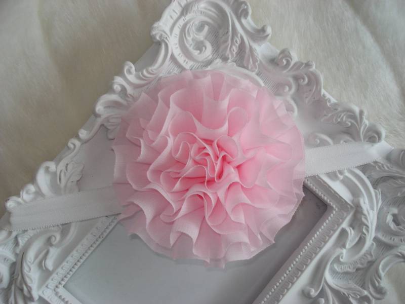 Rosa Chiffon Säugling Kleinkind Stirnband Rosa Chiffon Säugling Kleinkind Stirnband von MyLolliflopsLLC