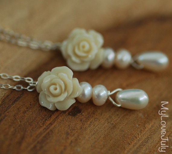 Brautjungfer Set Halskette Set Von 9 6 4 7 8 von MyLoveJuly