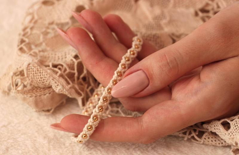 Armband Cozy Cotton - Weiches Perlenarmband Perlengeflecht von MyLuxeKnots