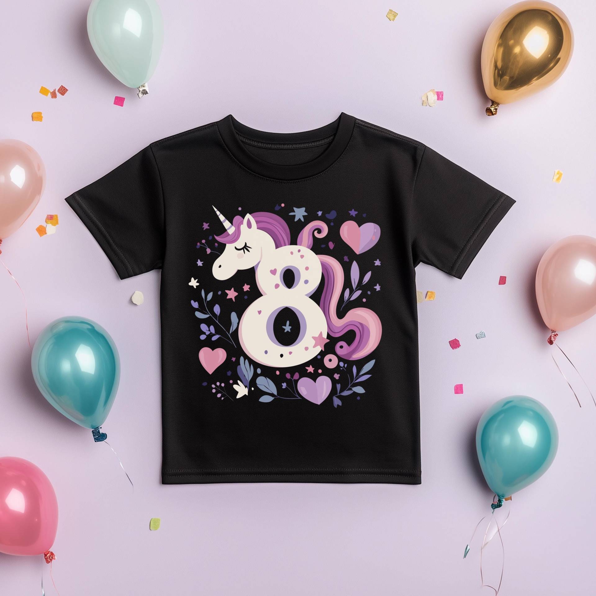 Geburtstag 8 Shirt Mädchen Einhorn Geschenk Tshirt T von MyMaisieFabrik