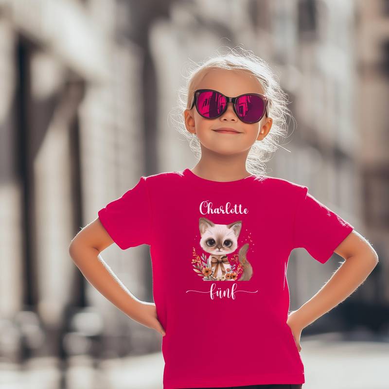 Geburtstag Geschenk Mädchen 5 Tshirt Katze Shirt T von MyMaisieFabrik