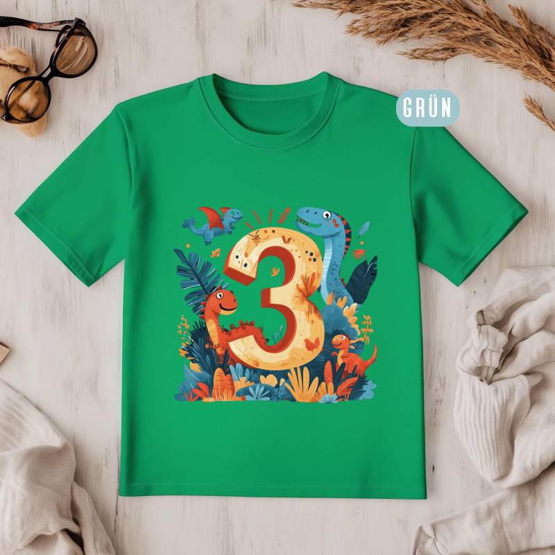 Geburtstag Shirt Dino T-Shirt Junge 3Jahre Geschenk Mädchen 3 Jahre Birthday von MyMaisieFabrik