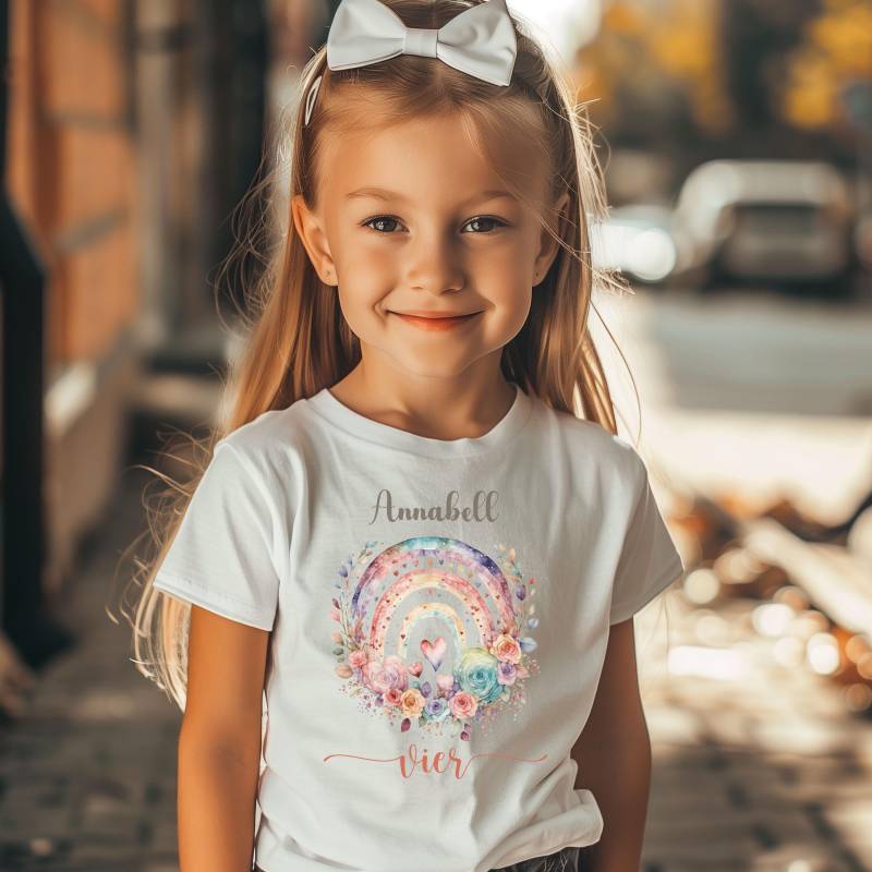 Geburtstagsshirt Mädchen Geburtstag T-Shirt Mit Name Kindergeburtstag Geschenk Personalisiert Geburtstagsoutfit Birthday von MyMaisieFabrik