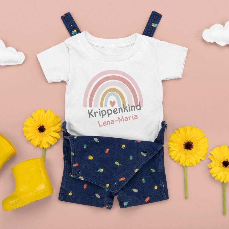 Krippenkind Tshirt Personalisiert 2025 Shirt Krippe Mädchen Geschenk Krippen Start T Name Krippenstart Geschenkidee von MyMaisieFabrik