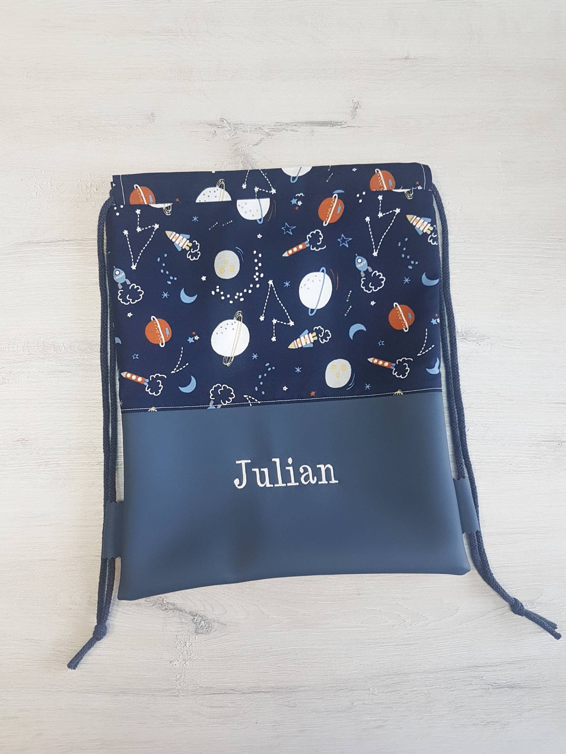 Turnbeutel Personalisiert Mit Namen/Kinderturnbeutel Kindergartenturnbeutel Sportbeutel Baumwolle Kunstleder Weltall Rakete Turnbeutel Personalisiert Mit Namen/Kinderturnbeutel Kindergartenturnbeutel Sportbeutel Baumwolle Kunstleder Weltall Rakete von MyMarelle
