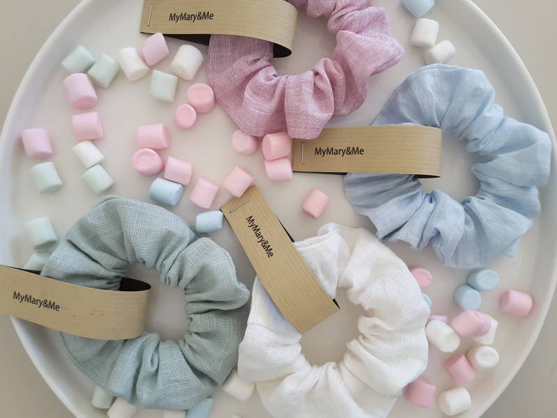 Leinenscrunchie "Marshmallows" Leinenscrunchie "Marshmallows" von MyMaryandMe