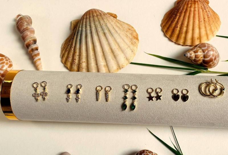 Goldene Creolen Mit Anhänger Mix & Match I Hoop Charms Vergoldet 18K Gold Sommer Schmuck von MyMelian