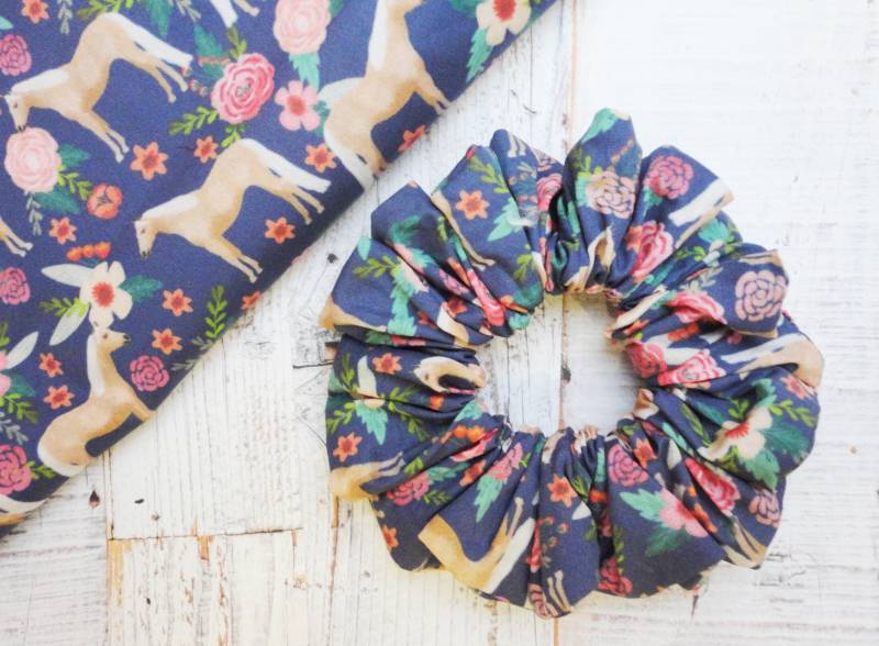 Ponys Auf Dunkelblauem Haar Scrunchie, Pferde Wunderschöne Scrunchie Ein Geschenk Für Mädchen, Die Lieben von MyMissModa
