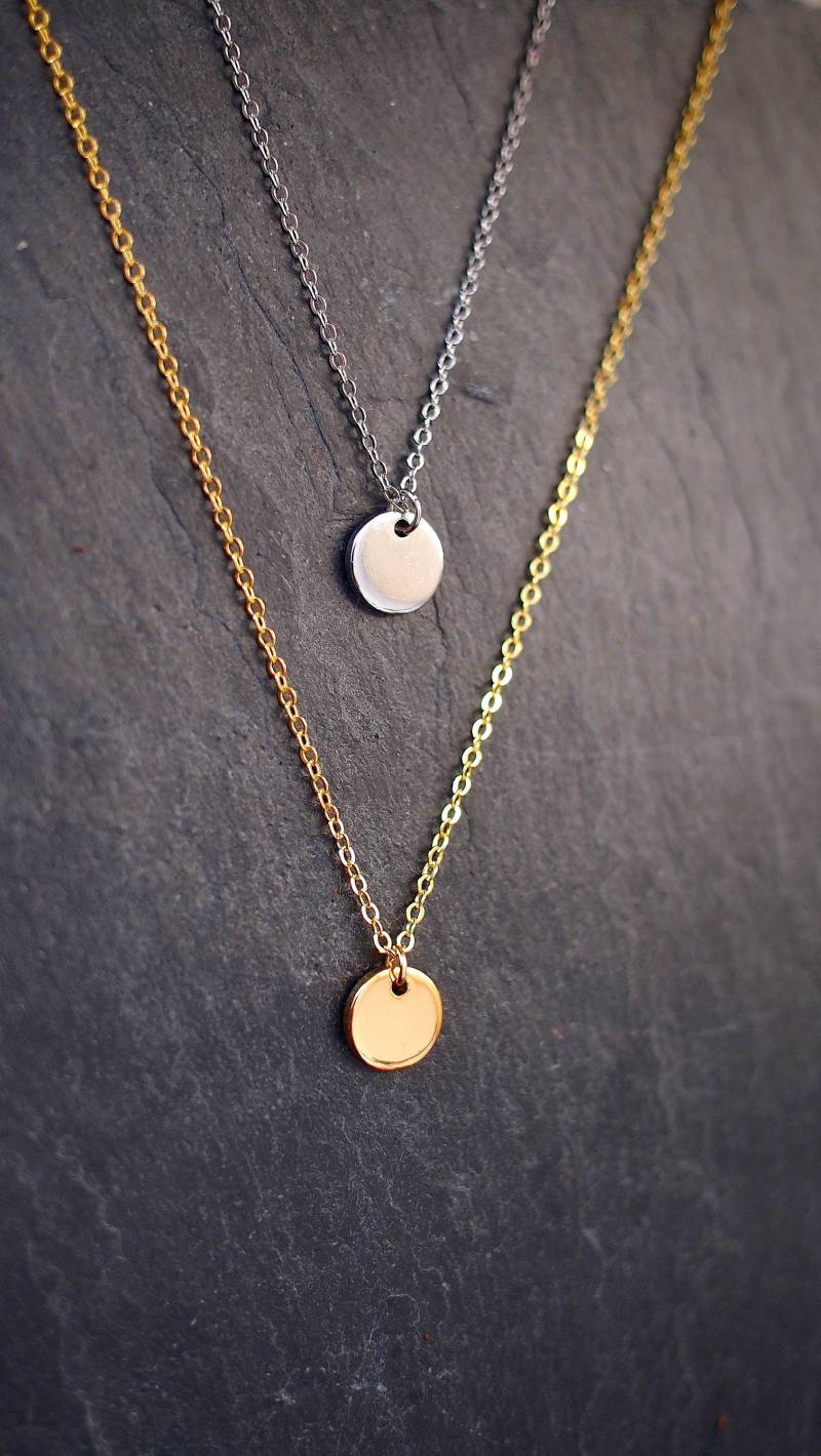 Minimal Medaillon Kette Gold/Silber von MyMoebius