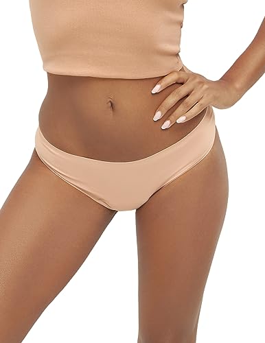 MyMonthlys Perioden Unterwäsche hautfarben - mittlere Blutung/bis zu 3 Tampons - Periodenslip für Damen - Seamless saugstark absorbierend schnelltrocknend - ohne Biozide beige XL / 42 von MyMonthlys