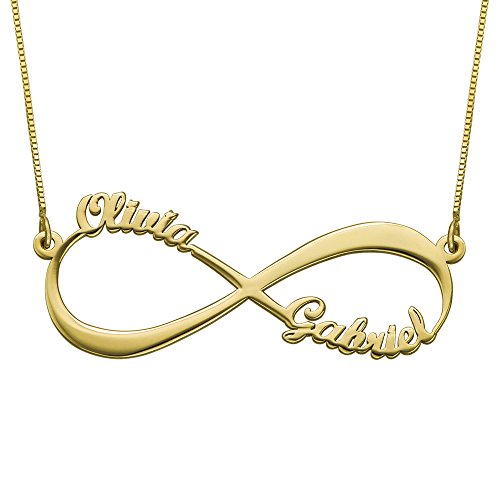 MyNameNecklace MYKA Infinity - Unendlich Namenskette (585er Gold) von MyNameNecklace