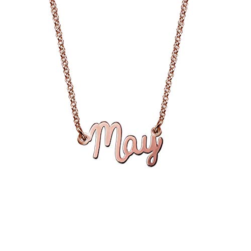 MyNameNecklace MYKA Personalisierte Winziger Namenskette in Schreibschrift aus Sterling Silber 925 / Vergoldet - Geschenk für Damen - Mutter - Freundin (Rosévergoldetes 925er Sterling Silber) von MyNameNecklace