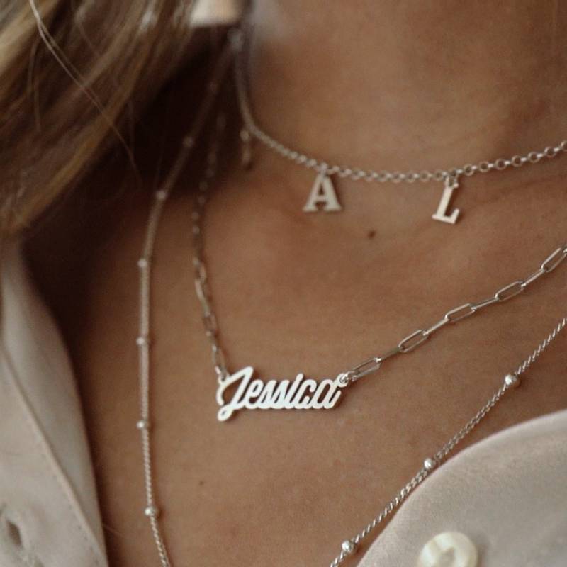 Mynamenecklace-Anpassbare Kettenglied-Namensschild-Halskette Gold Silber 925 Personalisierte Zierliche Muttertagsgeschenke Für Ihre Mutter von MyNameNecklaceUS