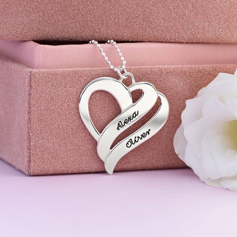 Mynamenecklace Anpassbare Zwei Herzen Forever One Anhänger Halskette | 18K Gold Silber Muttertag Schmuck Geschenke Für Ihre Mutter Schwester von MyNameNecklaceUS