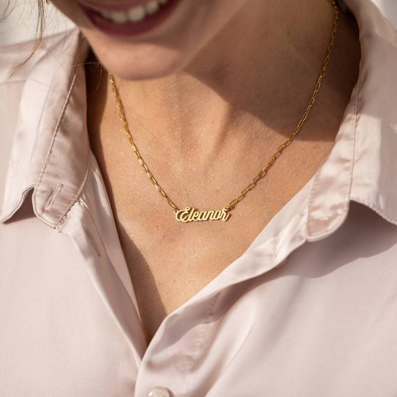 Mynamenecklace Personalisierte Gliederkette Namenskette Gold Silber 925 | Moderne Individuelle Muttertagsgeschenke Für Ihre Mutter von MyNameNecklaceUS