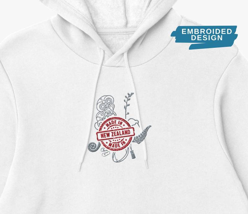 Pullover Hoodie Mit Neuseeland Stickerei von MyNewZealandShop