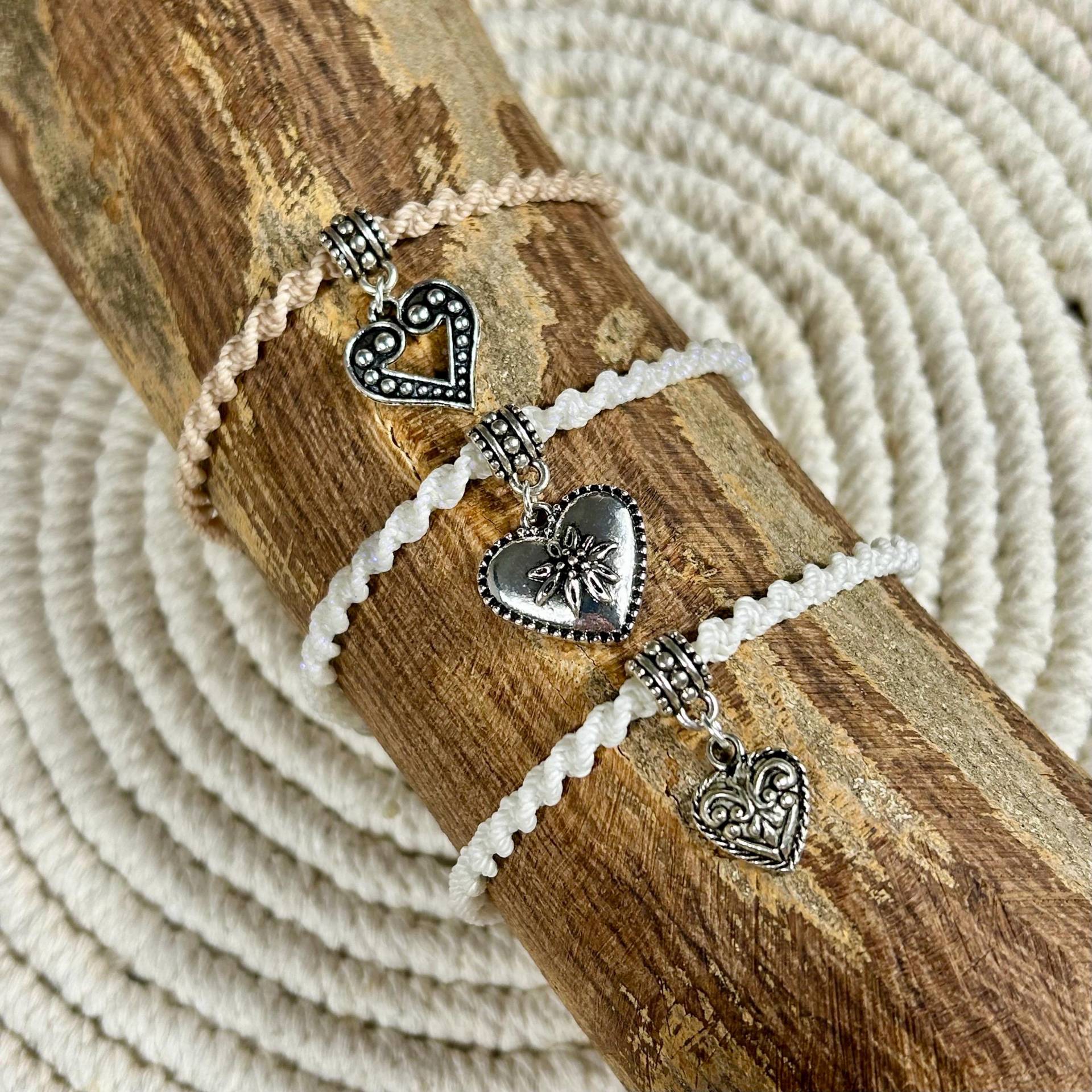 Trachten-Armband Für Hochzeit, Dirndl, Oktoberfest, Wiesn, Volksfest, Makramee von MyPamade
