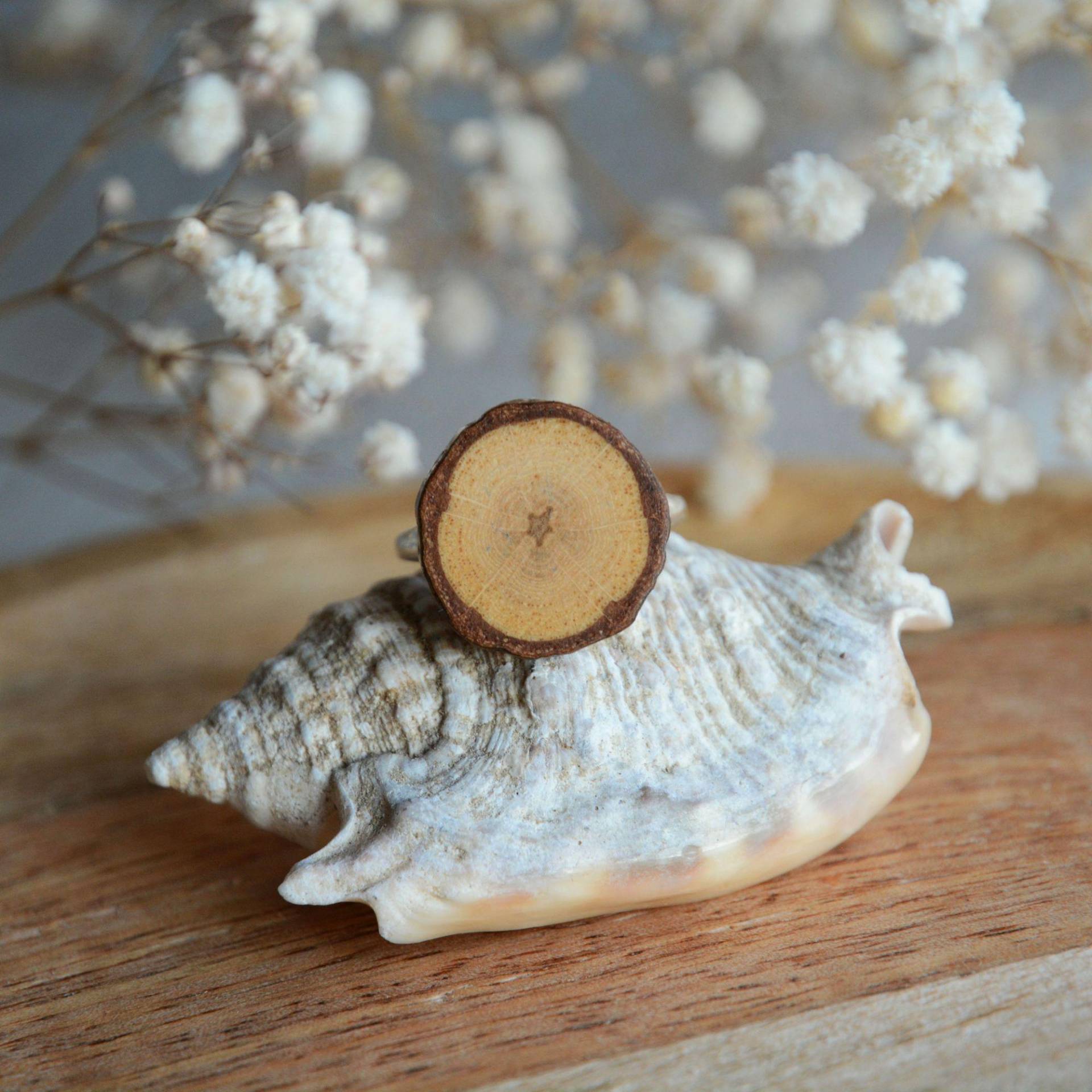 Eichenholzring Aus Sterlingsilber Und Natürlichen Astscheiben, Waldstück Naturschmuck von MyPieceOfWood