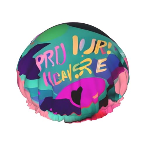 90'S Tasse Design Druck Duschhaube, Elastische Und Wiederverwendbare Badewanne Haarhut Für Lange Haare Große Wasserdichte Dusche Motorhaube, Für Frauen Männer Kinder von MyPiky