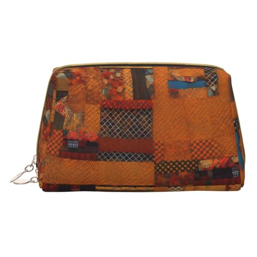 Afrikanische Textilien Patchwork Druck Kosmetische Taschen, Leder Make-up Tasche Klein Für Geldbörse, Kosmetische Beutel, Kulturbeutel Kupplung Für Frauen Reise, Afrikanische Textil-Patchwork, One von MyPiky