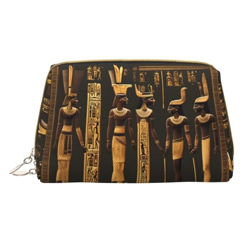 Armee Digital Camouflage Druck Kosmetische Taschen, Leder Make-up Tasche Klein Für Geldbörse, Kosmetiktasche, Kulturbeutel Kupplung Für Frauen Reise, Alte ägyptische Hieroglyphen, One size von MyPiky