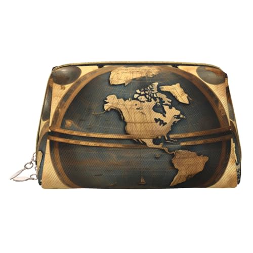 Armee Digital Camouflage Druck Kosmetische Taschen, Leder Make-up Tasche Klein Für Geldbörse, Kosmetiktasche, Kulturbeutel Kupplung Für Frauen Reise, Globus der Alten Welt, One size von MyPiky