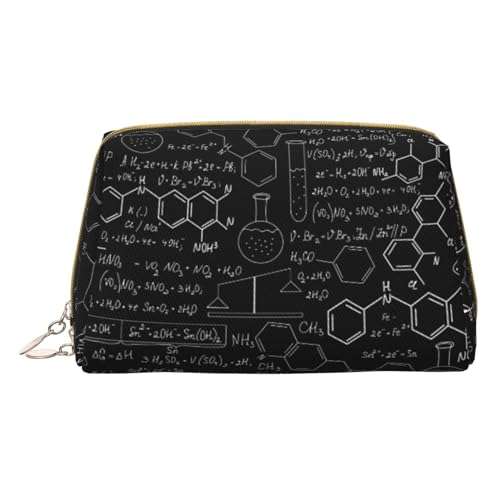 Bunte Backstein Druck Kosmetiktaschen,Leder Make-up Tasche Klein Für Geldbörse, Kosmetikbeutel,Kulturbeutel Kupplung Für Frauen Reisen, Abstrakte Wissenschaft Chemie, One Size, Abstrakte Wissenschaft von MyPiky