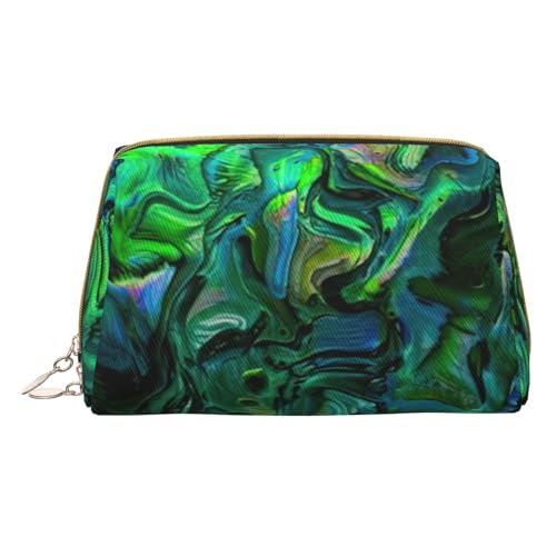 Bunte Ziegel Druck Kosmetiktaschen,Leder Make-up Tasche Klein Für Geldbörse, Kosmetikbeutel,Kulturbeutel Kupplung Für Frauen Reise, Abalone Nacre, One size von MyPiky