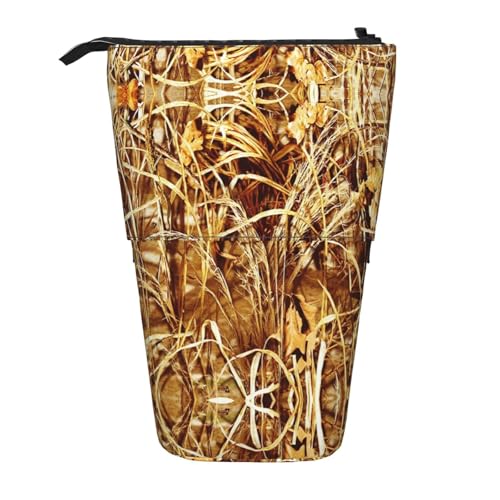 Camo Gelb & Grün Druck Stehen Federmäppchen Teleskop Bleistift Tasche Pop Up Bleistift Beutel Stift Beutel Make-up Kosmetiktasche, Schwarz, Einheitsgröße, blacks, One size von MyPiky