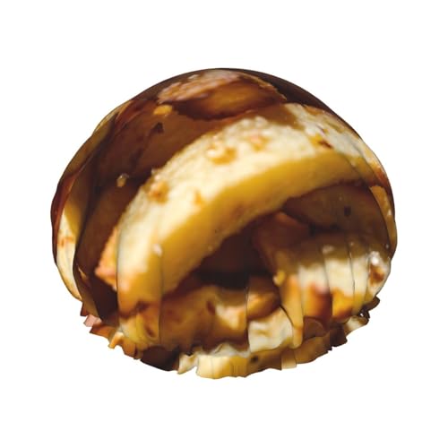 Duschhaube mit Fast-Food-Druck, elastisch und wiederverwendbar, für langes Haar, große wasserdichte Duschhaube, für Damen, Herren, Kinder von MyPiky