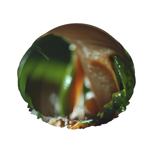 Duschhaube mit Frosch- und Regendruck, elastisch und wiederverwendbar, für langes Haar, große wasserdichte Duschhaube, für Damen, Herren, Kinder von MyPiky