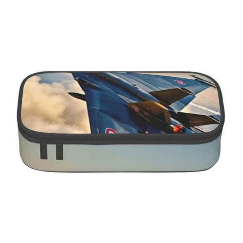 Federmäppchen mit Flugzeug-Jets-Druck, modisch, funktional, praktische Aufbewahrung für den täglichen Gebrauch, Make-up, Toilettenartikel von MyPiky