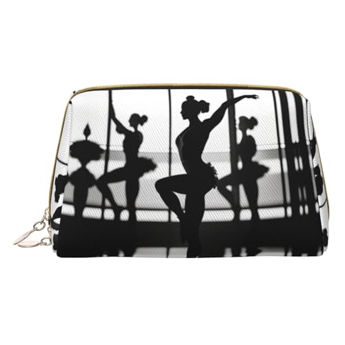 Helle Aqua Blau Türkis Druck Kosmetische Taschen,Leder Make-up Tasche Klein Für Geldbörse, Kosmetiktasche, Kulturbeutel Kupplung Für Frauen Reise, Neue Liebes-Gymnastik, One size von MyPiky