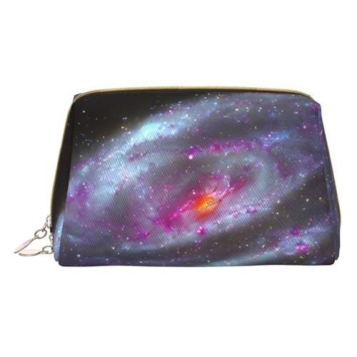 Indigo Flame Druck Kosmetiktaschen, Leder Make-up Tasche Klein Für Geldbörse, Kosmetikbeutel, Kulturbeutel Kupplung Für Frauen Reise, Bunte Galaxie, One size von MyPiky
