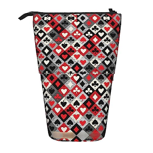 Kariert Raute Muster Druck Stehen Federmäppchen Teleskop Bleistift Tasche Pop Up Bleistift Beutel Stift Beutel Make-up Kosmetik Tasche von MyPiky