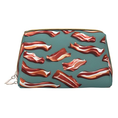 Kosmetiktasche aus Leder, klein, für Geldbörse, Kosmetiktasche, Kulturbeutel, Clutch für Damen, Reisen, Streifenförmiges Speckmuster, Einheitsgröße Kosmetiktasche aus Leder, klein, für Geldbörse, Kosmetiktasche, Kulturbeutel, Clutch für Damen, Reisen, Streifenförmiges Speckmuster, Einheitsgröße von MyPiky