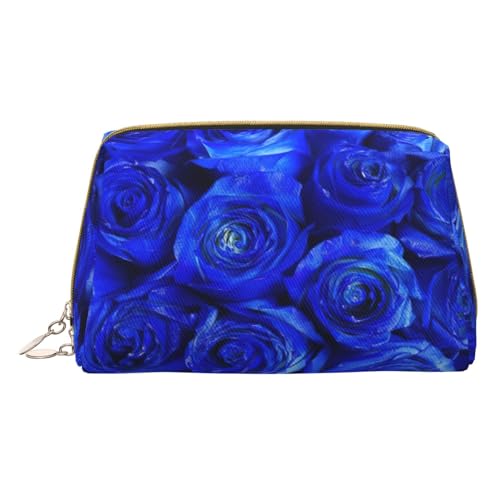 Kosmetiktasche aus Leder, klein, für Geldbörse, Kosmetiktasche, Kulturbeutel, Clutch für Damen, Reisen, blau/rosa, Einheitsgröße Kosmetiktasche aus Leder, klein, für Geldbörse, Kosmetiktasche, Kulturbeutel, Clutch für Damen, Reisen, blau/rosa, Einheitsgröße von MyPiky