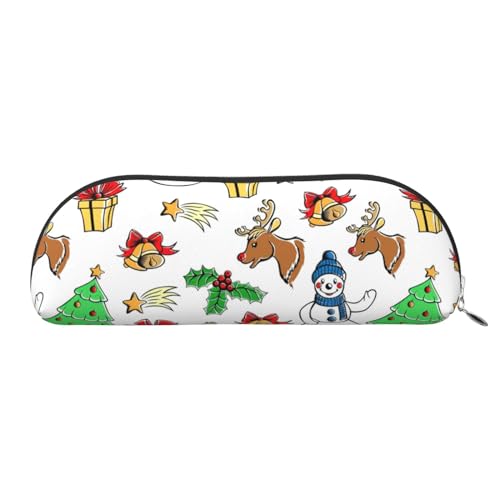 Kosmetiktasche für Damen, Motiv: Hawaiianischer Surfer auf gewelltem Druck, Make-up-Tasche, Reise-Aufbewahrungstasche, Kulturbeutel, Federmäppchen, Merry Christmas Happy (2), One Size von MyPiky