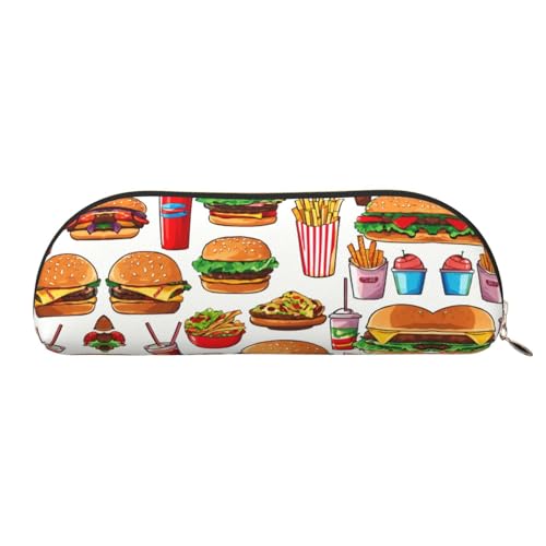 Kosmetiktasche mit Fast-Food-Aufdruck für Damen, Make-up-Tasche, Reise-Aufbewahrungstasche, Kulturbeutel, Federmäppchen, Fast Food, Einheitsgröße von MyPiky