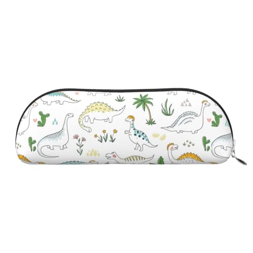 Kosmetiktasche mit Hunde- und Paris-Aufdruck für Damen, Make-up-Tasche, Reise-Aufbewahrungstasche, Kulturbeutel, Federmäppchen, Dinosaurier-Spaziergang, One Size von MyPiky