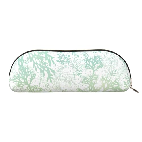 Kosmetiktasche mit Libellen-Druck, handbemalt, für Damen, Make-up-Tasche, Reise-Aufbewahrungstasche, Kulturbeutel, Federmäppchen, Grünes Meeresblau, Seetang, One Size von MyPiky