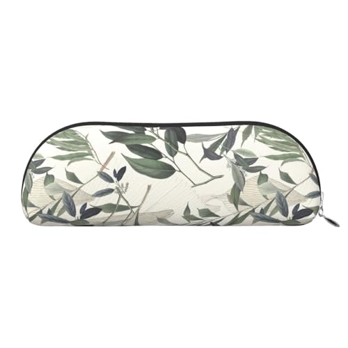 Kosmetiktasche mit niedlichem Palmenblatt-Aufdruck, für Damen, Make-up-Tasche, Reise-Aufbewahrungstasche, Kulturbeutel, Federmäppchen, Niedliche Palmenblätter, One Size von MyPiky