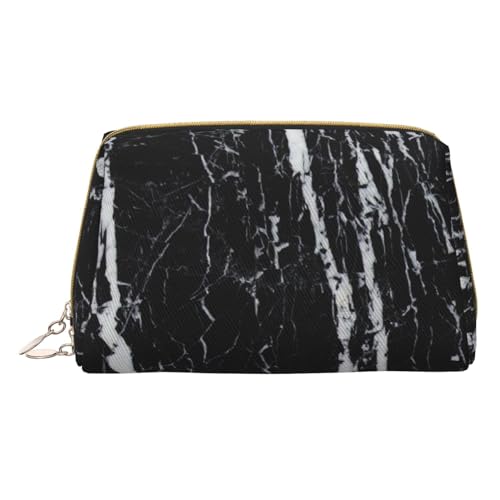 Kosmetiktasche mit schwarzem Nachmittagstee-Aufdruck, Leder-Make-up-Tasche, klein, für Geldbörse, Kosmetiktasche, Kulturbeutel, Clutch für Damen, Reisen, Schwarz-weißer Marmor, Einheitsgröße Kosmetiktasche mit schwarzem Nachmittagstee-Aufdruck, Leder-Make-up-Tasche, klein, für Geldbörse, Kosmetiktasche, Kulturbeutel, Clutch für Damen, Reisen, Schwarz-weißer Marmor, Einheitsgröße von MyPiky