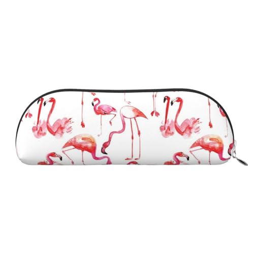 Kosmetiktaschen mit Blumenblatt-Aufdruck, für Damen, Make-up-Tasche, Reise-Aufbewahrungstasche, Kulturbeutel, Federmäppchen, 2 Stück, Flamingos, One Size von MyPiky