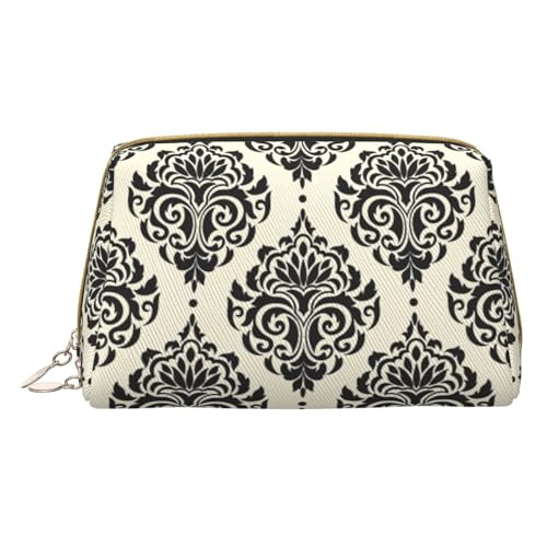 Künstliche Gitarre Muster Druck Kosmetiktaschen,Leder Make-up Tasche klein für Brieftasche, Kosmetiktasche,Kulturbeutel Kupplung für Frauen Reisen, Asiatische Elefanten, One size von MyPiky