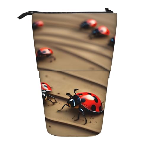 Kunst Marienkäfer Tracks Druck Stehen Federmäppchen Teleskop Bleistift Tasche Pop Up Bleistift Beutel Stift Beutel Make-up Kosmetik Tasche von MyPiky