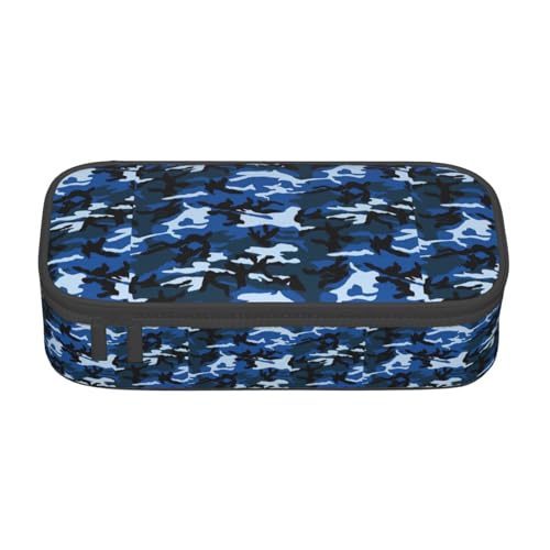 Modisches, funktionales Federmäppchen, praktische Aufbewahrung für den täglichen Gebrauch, Make-up, Toilettenartikel, Blau von MyPiky